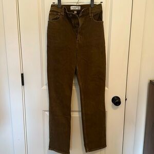 Abercrombie The 90s Straight Ultra High Rise Jeans Curve Love 25 Brown